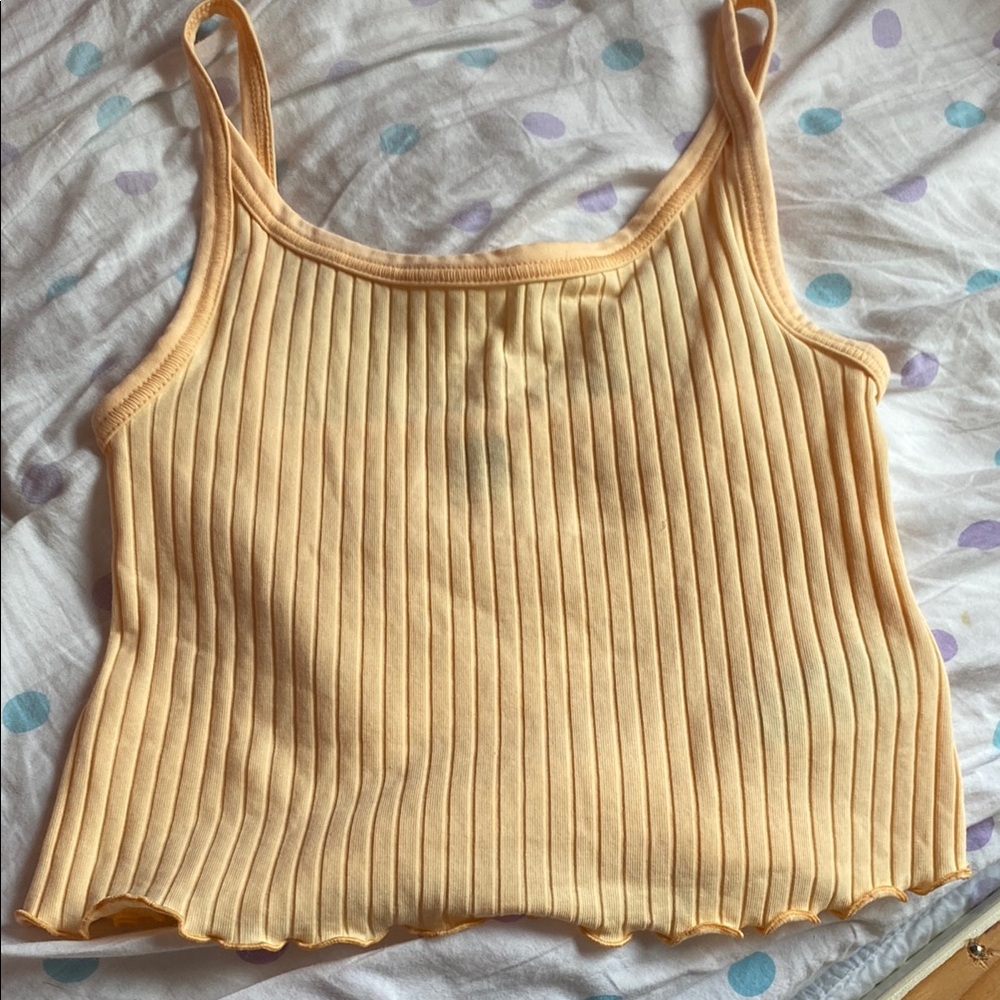 Old Navy Tan Ribbed Crop Camisole